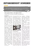 Vorschau - Arbeitsblätter - Zeitungsartikel schreiben - Arbeitsblatt mit Schritt-für-Schritt-Anleitung und Lösungen (Printmedien) - Seite 1