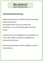 Vorschau - Fördermaterial/Inklusion - Rechendose Uhrzeit 3 - Minutenschritte - Seite 1