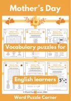 Vorschau - Spiele - Mother's Day: Vocabulary Puzzles for English Learners - Deckblatt