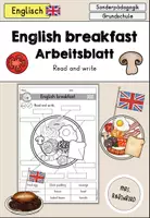 Vorschau - Arbeitsblätter - English breakfast (Frühstück in England) Arbeitsblatt - Englisch - Deckblatt