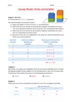 Vorschau - Stundenentwürfe - Arbeitsblatt - Einführung Muster, Terme und Variablen - Seite 3