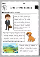 Aperçu - Feuilles d'exercices - J'écris un texte descriptif - Page 1