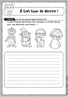 Aperçu - Feuilles d'exercices - J'écris un texte descriptif - Page 3