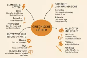 Vorschau - Arbeitsblätter - Lernposter + Arbeitsblätter zum Thema "Griechische Götter" + Lösung & Fragen & MP3 + Mindmap + Infografik - Seite 2