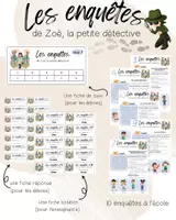 Aperçu - Feuilles d'exercices - Les enquêtes de la petite détective Zoé - Page de couverture