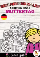 Aperçu - Feuilles d'exercices - Rechen-Mal-Blätter - Addition bis 10 (Muttertag) Mai Fête des Mères Additions Mathématiques Allemand - Page de couverture