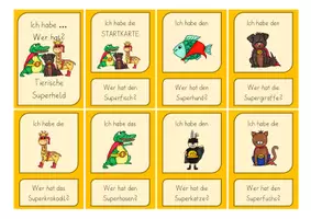 Vorschau - Stationenlernen - Ich habe ... wer hat? | Tierische Superhelden | Lesespiel - Seite 2