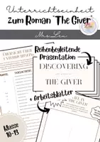 Vorschau - Unterrichtsreihen - Schreib- und Sprechanlässe zum Roman "The Giver" (Unterrichtseinheit) - Deckblatt