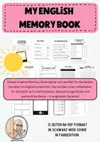 Vorschau - Arbeitsblätter - My English Memory Book - letzte Stunden vor den Ferien! - Deckblatt