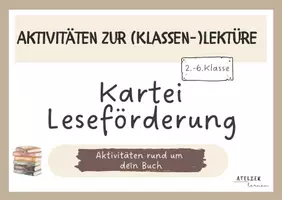 Vorschau - Aufgabenkarten - Kartei Leseförderung - Deckblatt