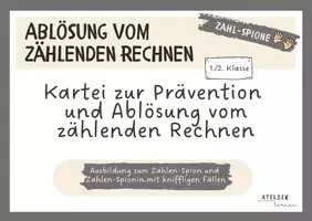 Vorschau - Aufgabenkarten - Kartei Zählendes Rechnen Fingerzählen - Deckblatt