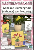 Vorschau - Mal- und Bastelvorlagen - Geheime Blumengrüße (nicht nur) zum Muttertag - Bastelvorlage - Seite 1