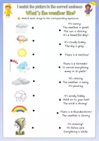 Aperçu - Feuilles d'exercices - 🌤️ Exercice Anglais A1 météo - Vocabulaire - Page de couverture
