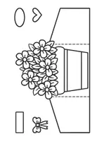 Vorschau - Mal- und Bastelvorlagen - Klappkarte mit Blumengrüßen - Bastelvorlage (auch zum Muttertag) - Seite 2