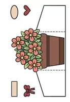 Vorschau - Mal- und Bastelvorlagen - Klappkarte mit Blumengrüßen - Bastelvorlage (auch zum Muttertag) - Seite 3