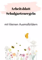 Vorschau - Mal- und Bastelvorlagen - Arbeitsblatt Schulgartenregeln - Deckblatt