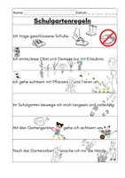 Vorschau - Mal- und Bastelvorlagen - Arbeitsblatt Schulgartenregeln - Seite 3