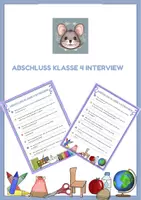 Vorschau - Arbeitsblätter - Abschluss Interview Klasse 4 - Deckblatt
