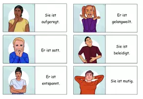 Vorschau - Spiele - Domino plus Arbeitsblatt "Gefühle" DaZ / DaF / Deutsch - Seite 2