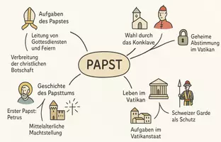 Vorschau - Arbeitsblätter - Lernposter + Arbeitsblatt "Papst" + Onlineübung & MP3 + Mindmap + Infografik - Seite 3