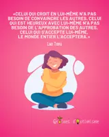 Aperçu - Apprentissages en autonomie - Citation illustrée - Lao Tseu - Amour de soi - Page de couverture