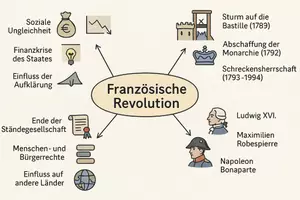 Vorschau - Arbeitsblätter - Lernposter + Arbeitsblätter zum Thema "Französische Revolution" + Lösung & Fragen & MP3 + Mindmap + Infografik - Seite 2