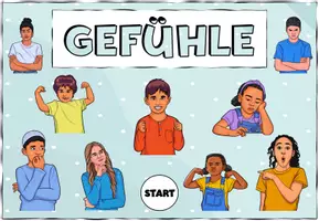 Vorschau - Interaktives Material - Interaktives Wortschatztraining "Gefühle" DaZ / DaF / Deutsch - Seite 1