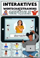 Vorschau - Interaktives Material - Interaktives Wortschatztraining "Gefühle" DaZ / DaF / Deutsch - Deckblatt