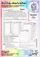 Vorschau - Stationenlernen - Trainingszirkel zur Einführung des richtigen Abschreibens 2. Klasse - Deckblatt