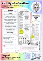 Vorschau - Arbeitsblätter - Kartei: Das Abschreiben von Wortgruppen trainieren - Deckblatt