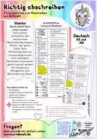 Vorschau - Arbeitsblätter - Kartei: Das Abschreiben von Sätzen trainieren - Deckblatt