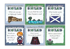 Vorschau - Spiele - Scotland | Conversation Cards | Speaking | Landeskunde Schottland - Seite 3