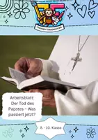Vorschau - Arbeitsblätter - Der Tod des Papstes – Was passiert jetzt, Neuwahlen,...? 🕊️✝️ - Deckblatt