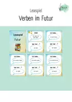 Vorschau - Spiele - Lesespiel: Verben im Futur bilden - Deckblatt