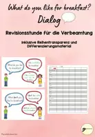 Vorschau - Stundenentwürfe - Revisionsstunde: What do you like for breakfast? - Dialog - Deckblatt