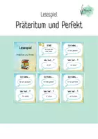 Vorschau - Spiele - Lesespiel: Verben im Präsens und Präteritum - Deckblatt