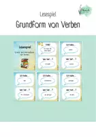 Vorschau - Spiele - Lesespiel: Grundform von Verben - Deckblatt