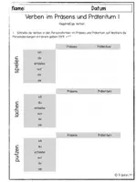 Vorschau - Arbeitsblätter - 8 Arbeitsblätter zu den Zeitformen Präsens und Präteritum - Seite 2