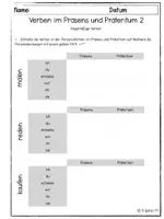 Vorschau - Arbeitsblätter - 8 Arbeitsblätter zu den Zeitformen Präsens und Präteritum - Seite 3