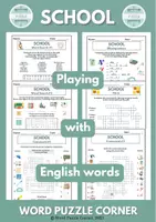 Vorschau - Arbeitsblätter - School: Vocabulary Puzzles (English) - Deckblatt