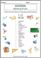 Vorschau - Arbeitsblätter - School: Vocabulary Puzzles (English) - Seite 3