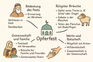 Vorschau - Poster - Lernposter + Arbeitsblätter zum Thema "Opferfest" + interaktive Lösung & MP3 + Mindmap + Infografik - Seite 2