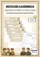 Vorschau - Arbeitsblätter - Deutsches Kaiserreich: Jugendliche erzählen - Deckblatt