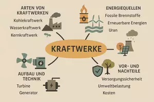 Vorschau - Arbeitsblätter - Lernposter + Arbeitsblatt "Kraftwerke" + Onlineübung & MP3 + Mindmap + Infografik - Seite 3
