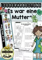 Vorschau - Arbeitsblätter - Es war eine Mutter: Liederarbeitung für den Musikunterricht in der Grundschule (Klasse 1 I Klasse 2) - Deckblatt