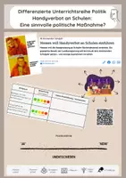 Vorschau - Unterrichtsreihen - Handyverbot an Schulen: Unterrichtsreihe Politik / Talkshow - Deckblatt