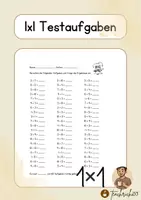 Vorschau - Arbeitsblätter - 1x1 Testtaufgaben - Üben, vertiefen und testen - Deckblatt