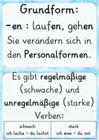 Vorschau - Poster - Wortarten Merkplakate Verben, Adjektive, Nomen in 2 Ausführungen - Seite 3