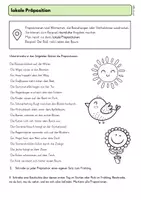 Vorschau - Arbeitsblätter - Präpositionen erkennen und nutzen/Thema: Frühling, Arbeitsblätter - Seite 1