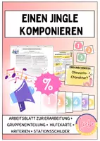 Vorschau - Arbeitsblätter - Musik und Werbung: Jingle komponieren (Gruppenarbeit) - Deckblatt